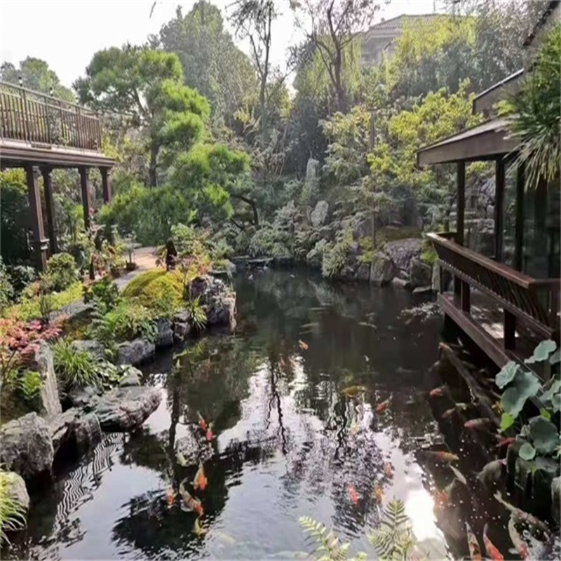 石峰庭院假山鱼池样式