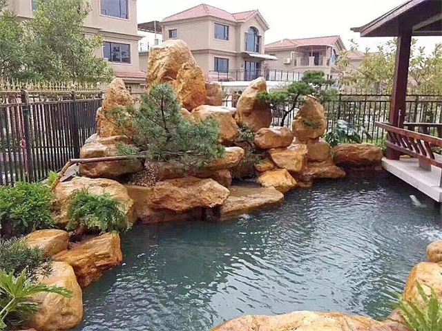石峰室内水景设计鱼池